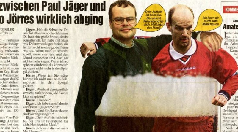 Legendär: Paul Jägers Disput mit Guido Jörres