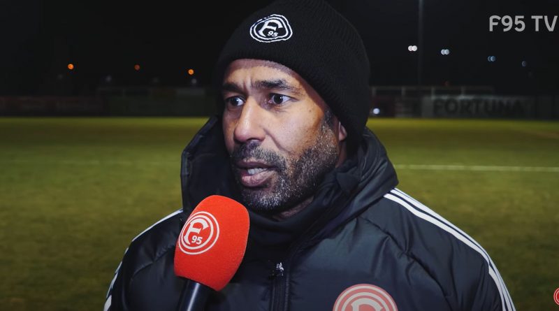 F95 vs Rehden - Testspiel im PJS: Trainer Thioune in der Kälte (Screenshot: F95.tv)
