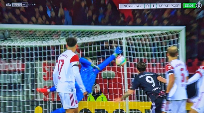 FCN vs F95: Am Das Tor gehört Kownacki ganz allein (Screenshot: Sky)