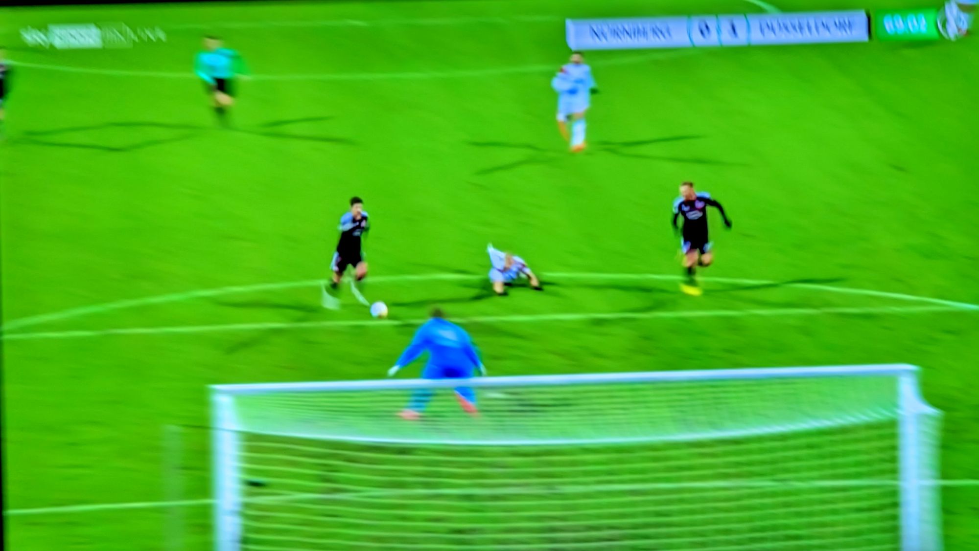 FCN vs F95: Und das war dann leider nicht das 0:2 (Screenshot: Sky)