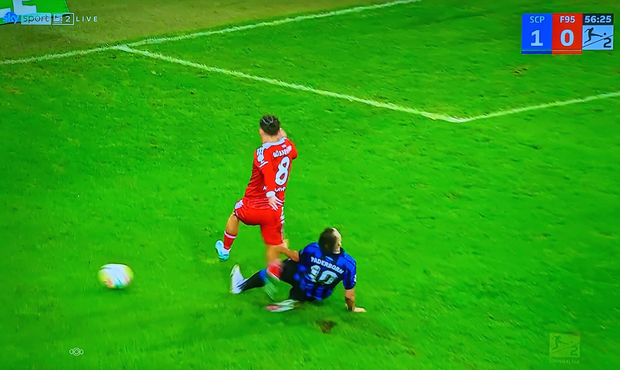 SCP vs F95: Die Situation vor dem Elfer für Fortuna (Screenshot: Sky)