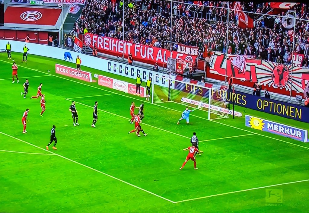 F95 vs SVS: Das befreiende 1:0 durch Tim Oberdorf (Screenshot: ARD-Sportschau)
