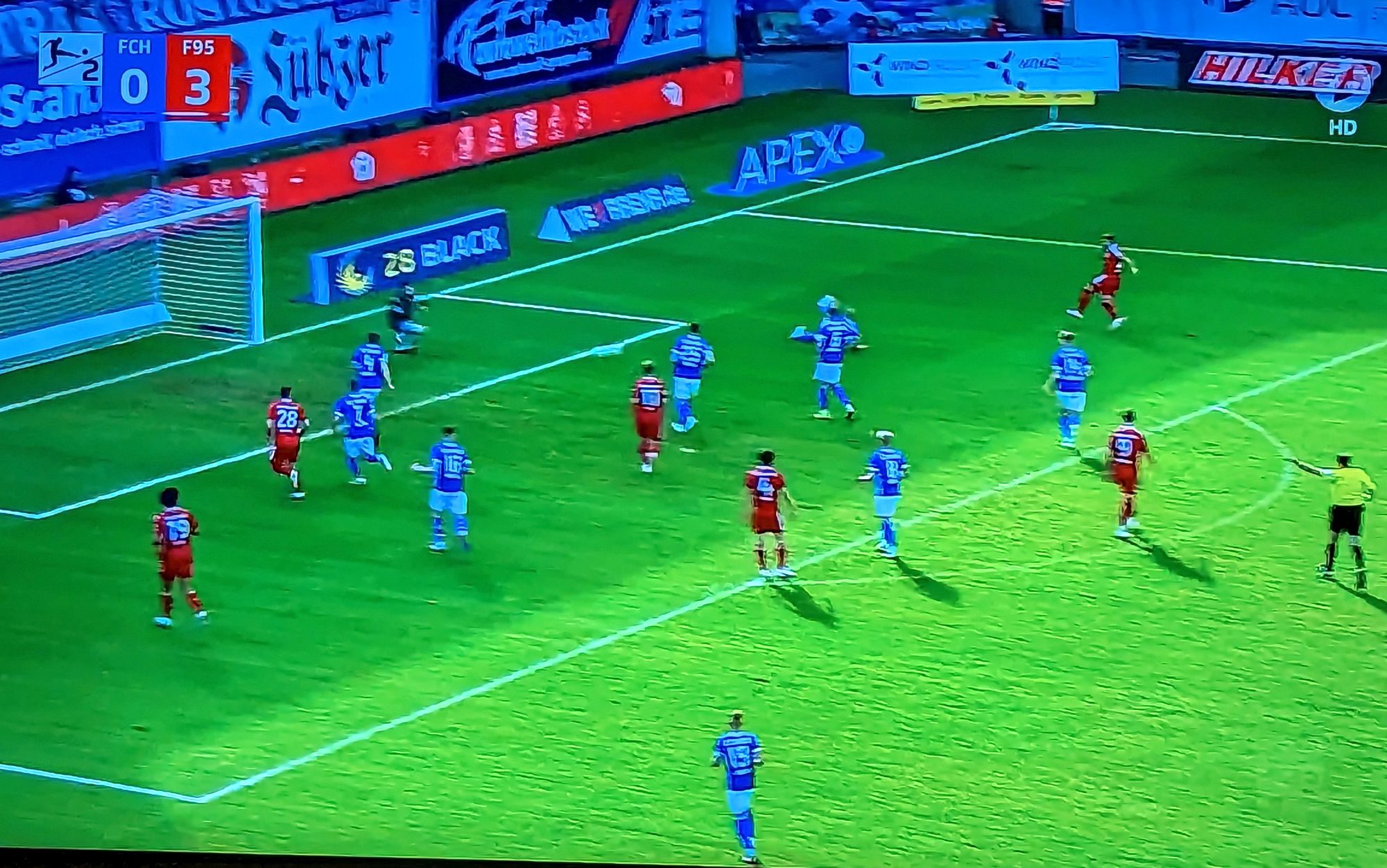 Rostock vs F95: Zimbos Hammer zum 4:0 (Screenshot: Sky)