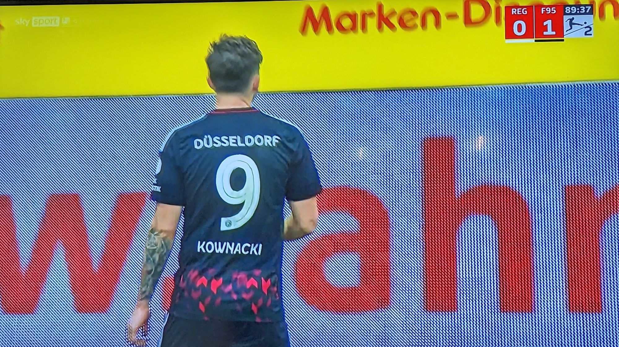 Regensburg vs F95; Kownacki ist unverzichtbar (Screenshot Sky)