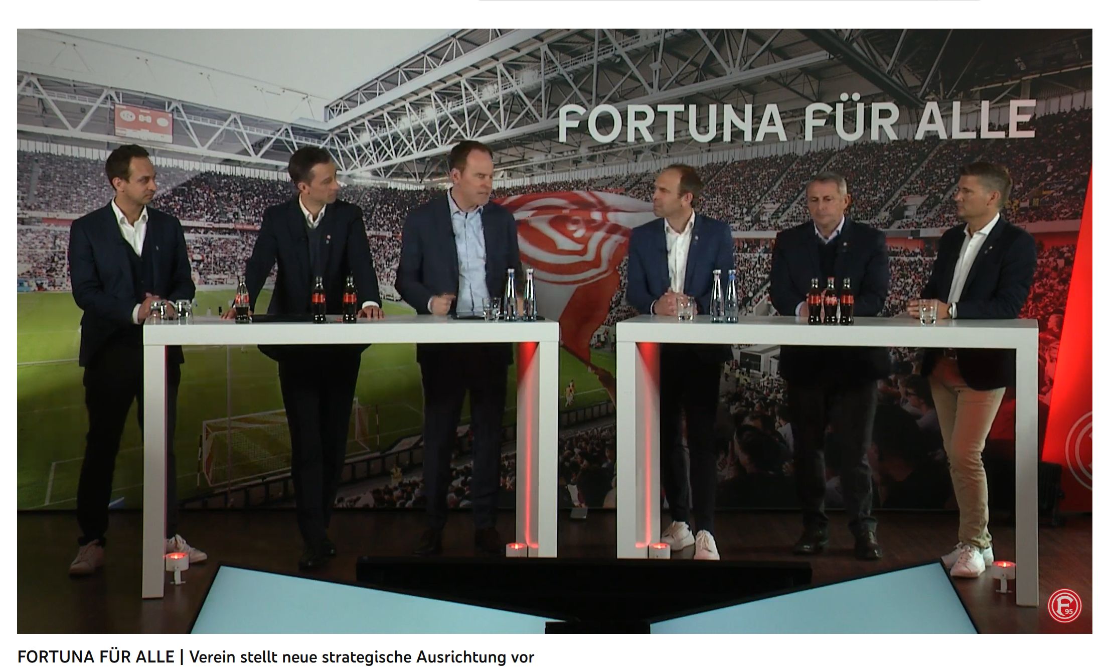 OB Stephan Keller auf der Pressekonferenz zum Konzept "Fortuna für alle" (Screenshot: F95,tv)