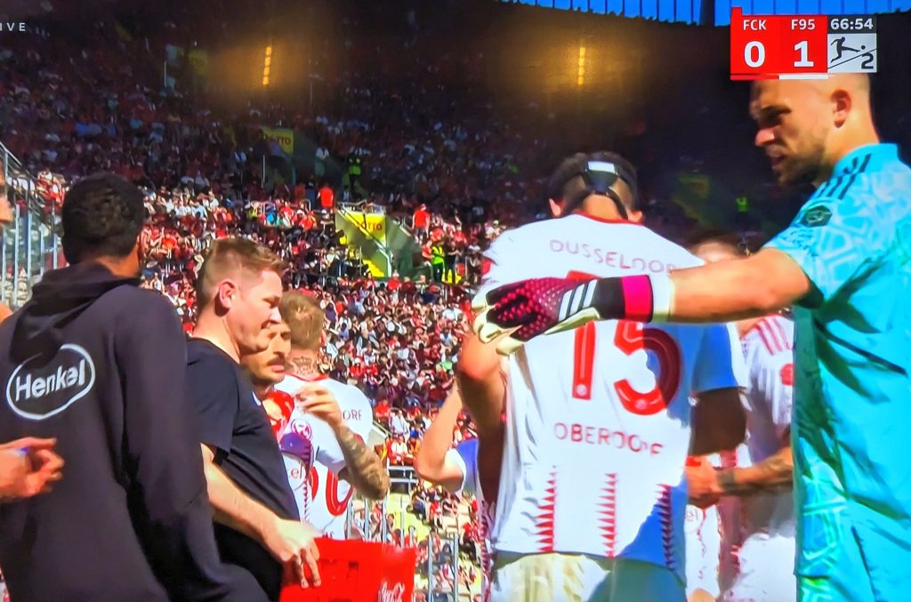 Lautern vs F95: Diese Trinkpause tat gut (Screenshot: Sky)