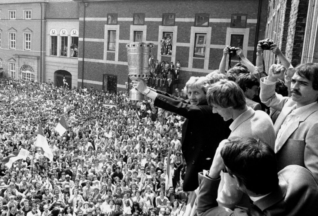 Pokalsieg 1979: Feier auf dem Marktplatz (Foto: (c) Horstmöller)