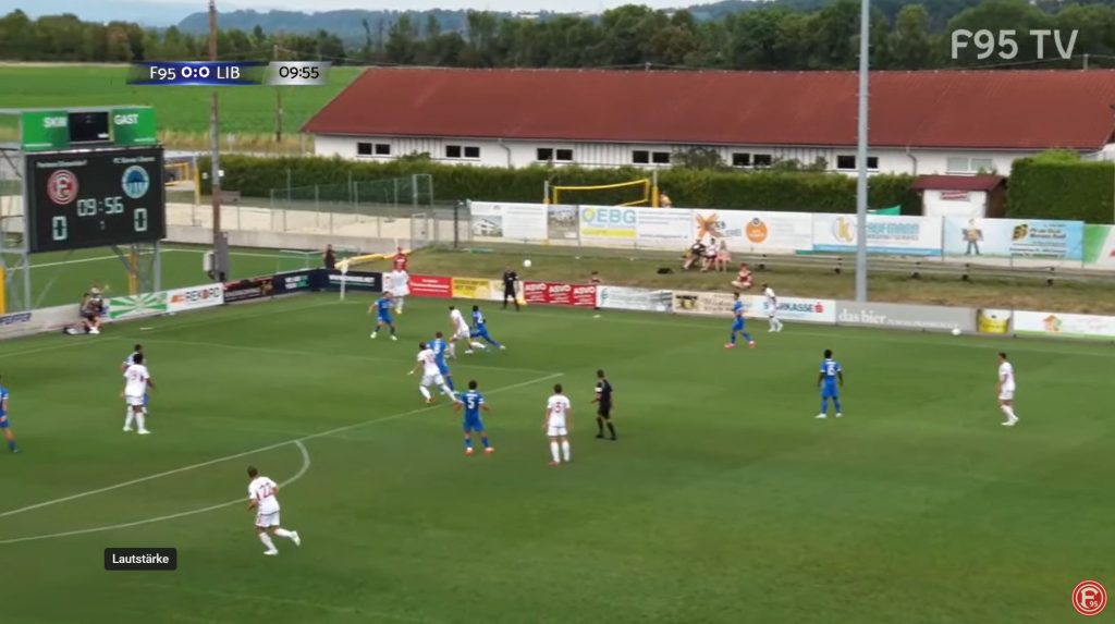F95 vs Liberec: Fortuna im Angriff (Screenshot: f95.tv)