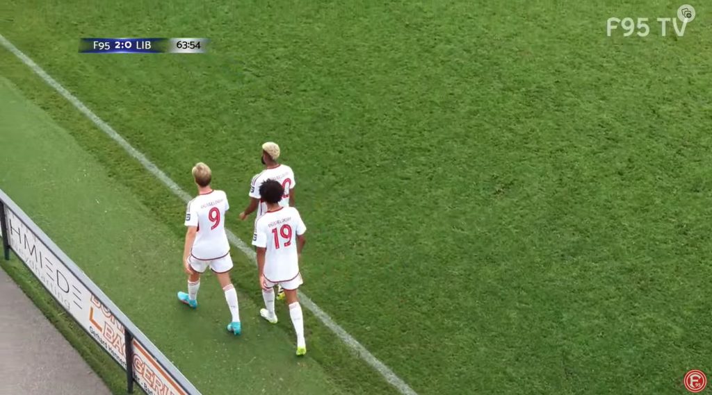 F95 vs Liberec: Ausgewechselt nach getaner Arbeit (Screenshot: f95.tv)