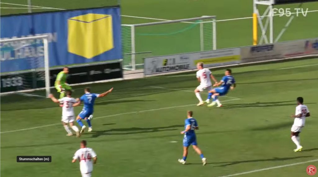 F95 vs Liberec: Das blöde Gegentor (Screenshot: f95.tv)