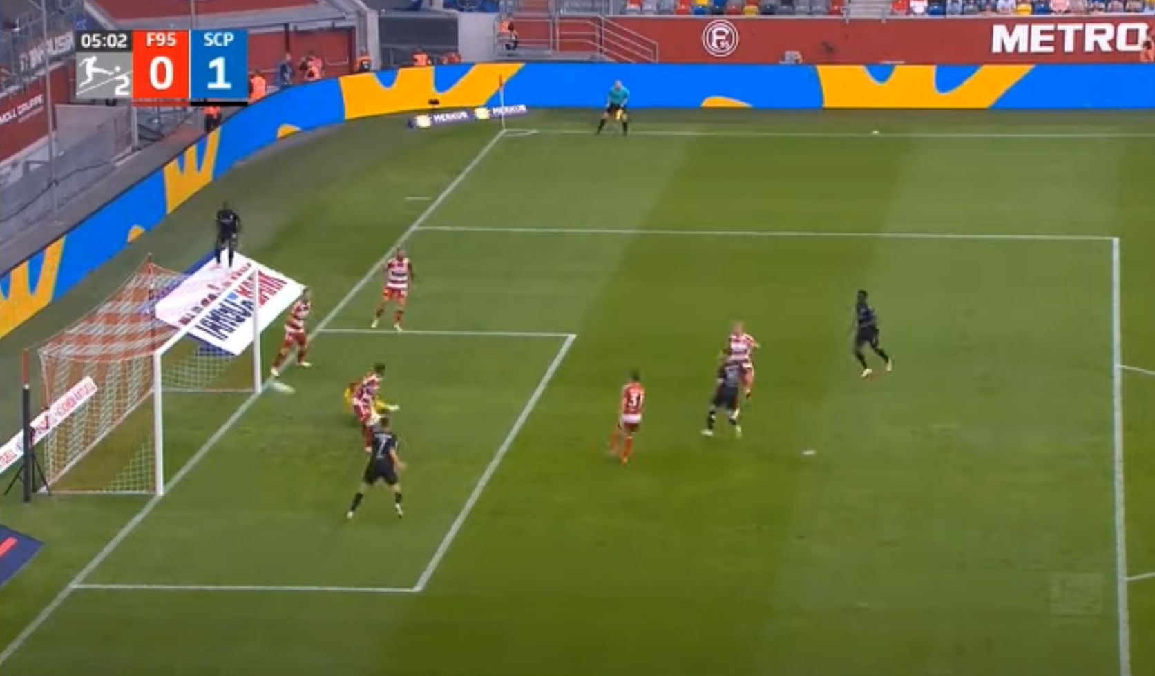 F95 vs Paderborn: Das 0:1 (Screenshot)