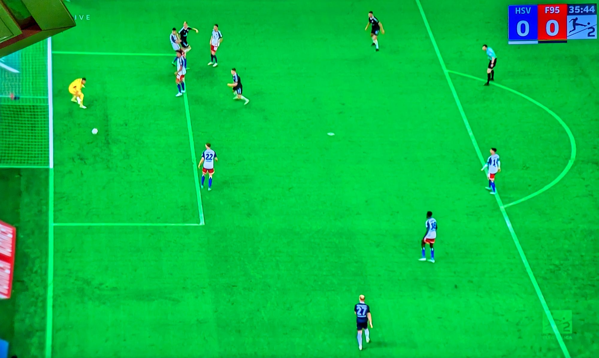 HSV vs F95: Großchance für Felix Klaus (Screenshot Sky)