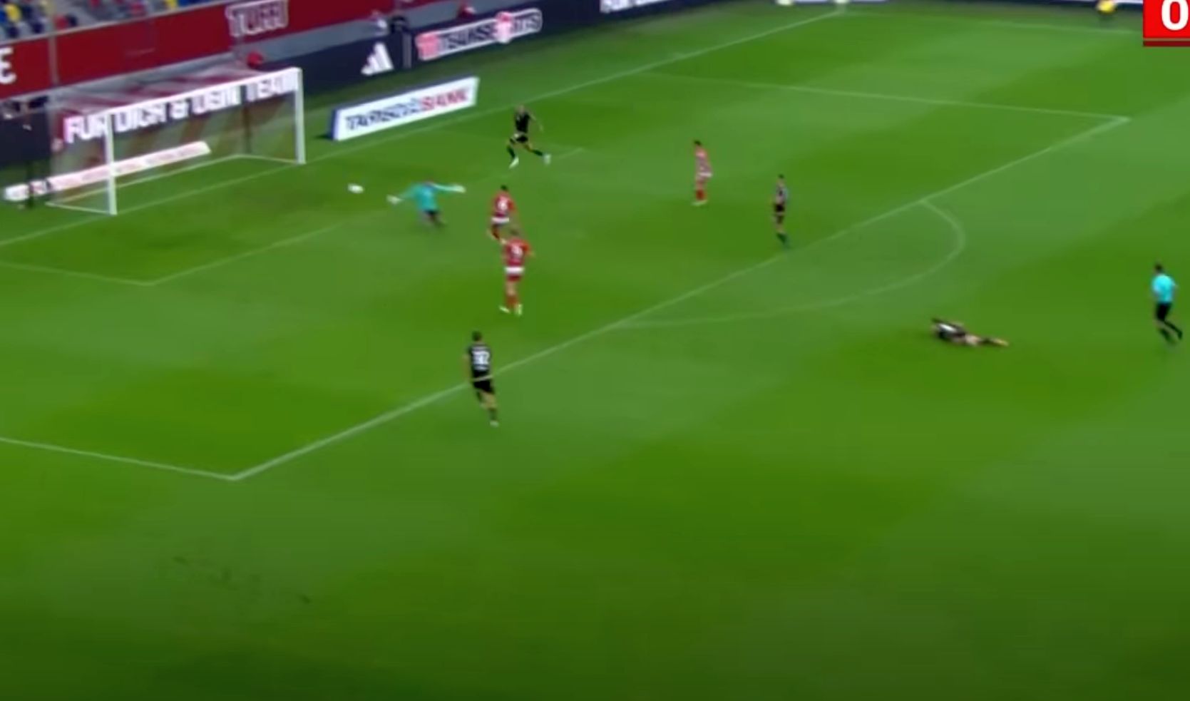 F95 vs KSC: Der blitzsaubere Ausgleich durch Engelhardt (Screenshot Sky)