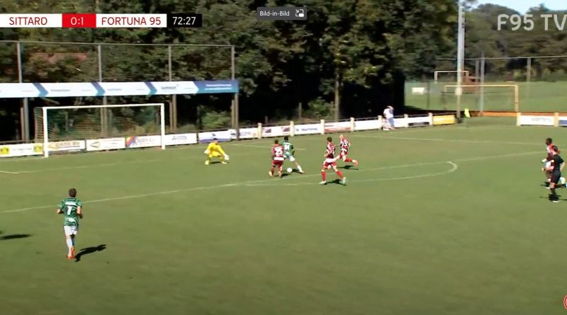 Sittard vs F95: Karol Niemczycki hält glänzend (Screenshot f95tv)