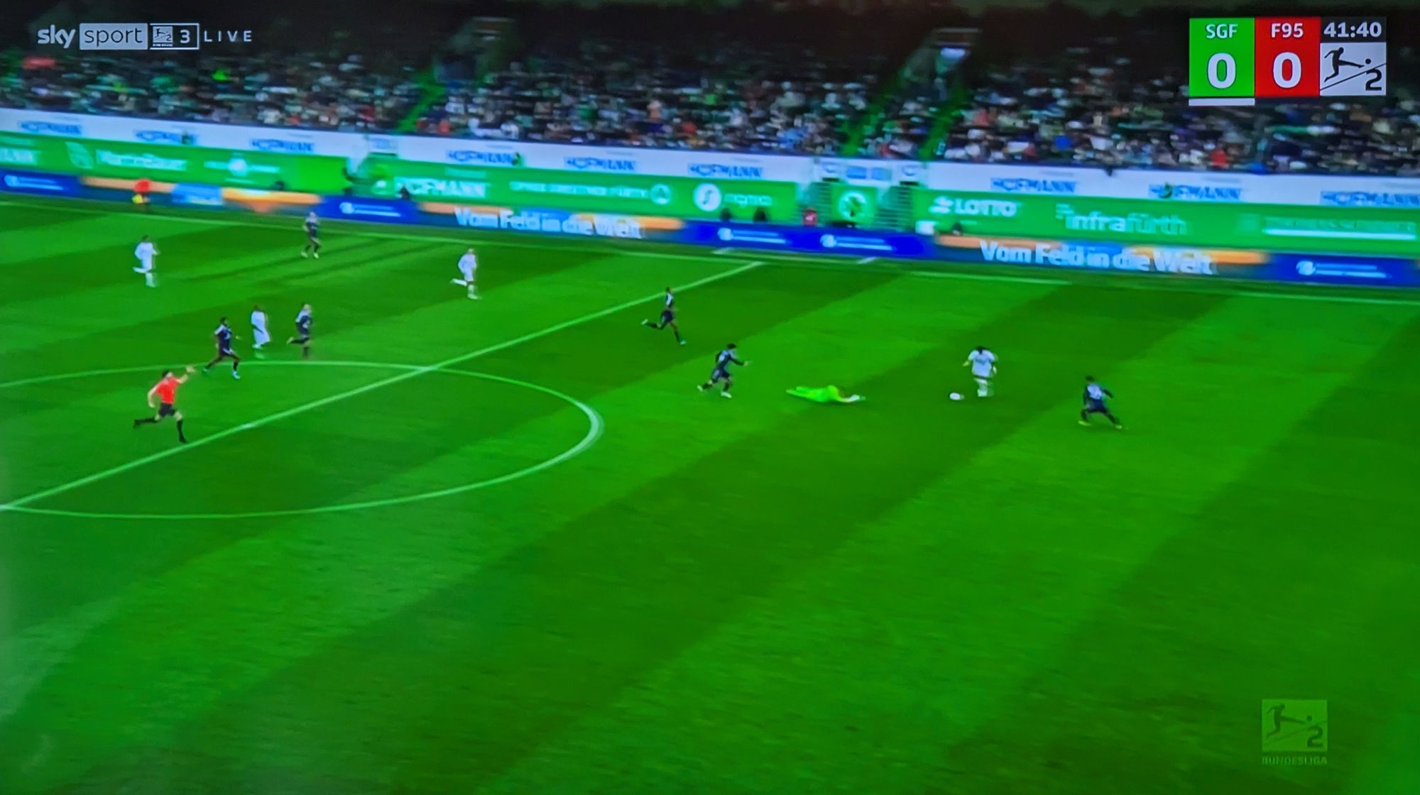 Fürth vs F95: JEin klassischer Kastenmeier-Moment (Screenshot Sky)