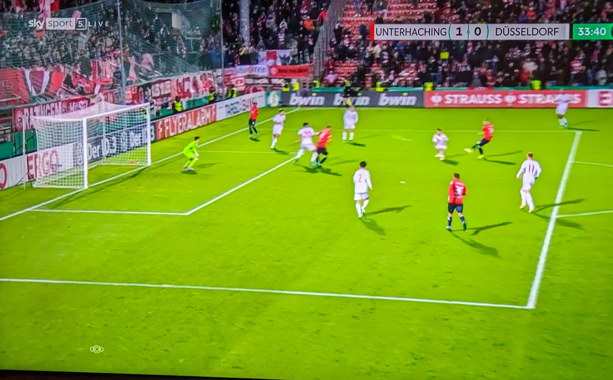 Unterhaching vs F95: Das 1:0 ging in Ordnung (Screenshot Sky)