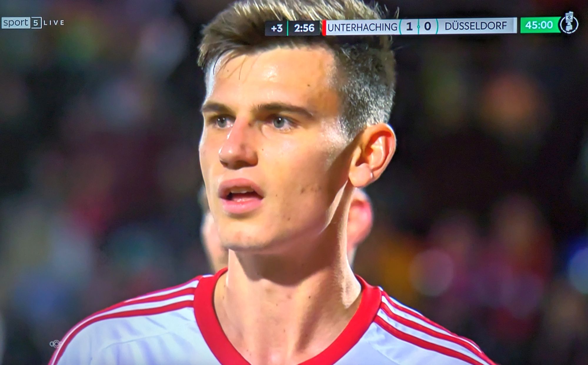 Unterhaching vs F95: Der gute Yannik Engelhardt (Screenshot Sky)