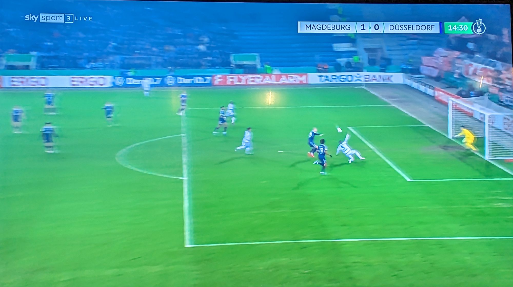 Magdeburg vs F95: Das verdiente, kuriose 1:0 für den FCM (Screenshot Sky)
