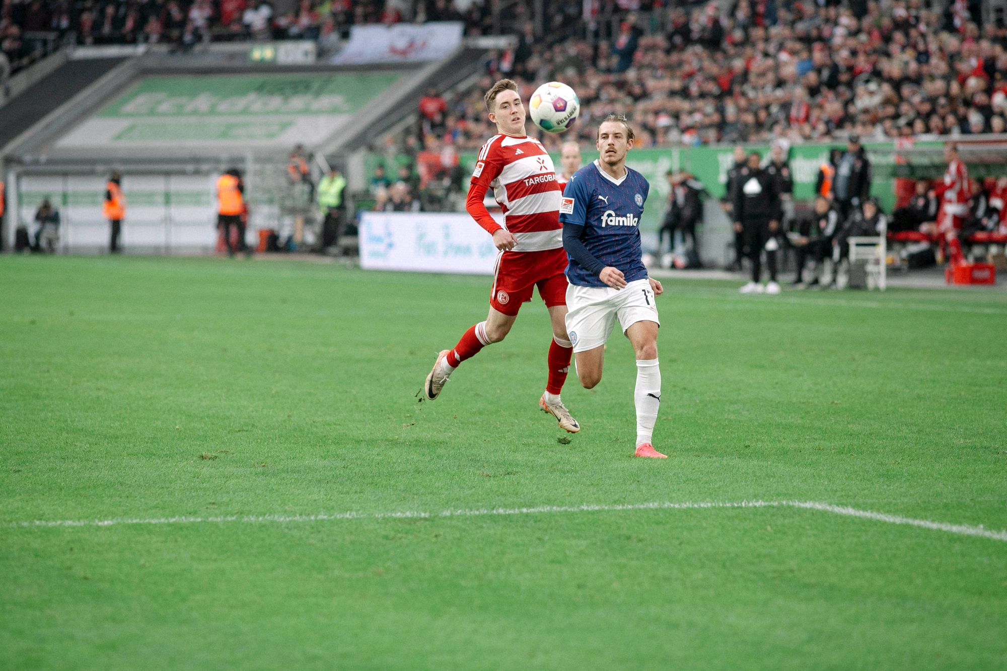F95 vs Kiel: Dauernd neben der Spur: Ísak Jóhanesson (Foto: Sandra Drljaca)