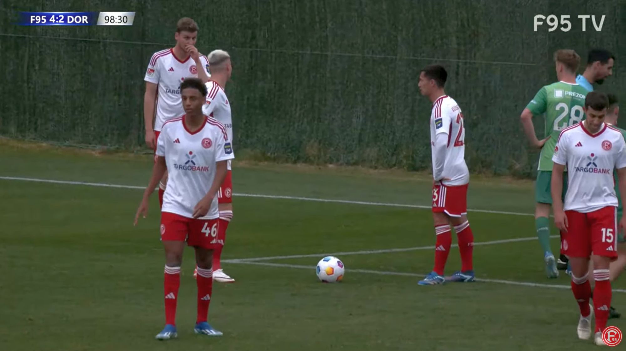 F95 vs Dordrecht: Kurz vorm 5:2 durch Felix Klaus (Screenshot F95.tv)