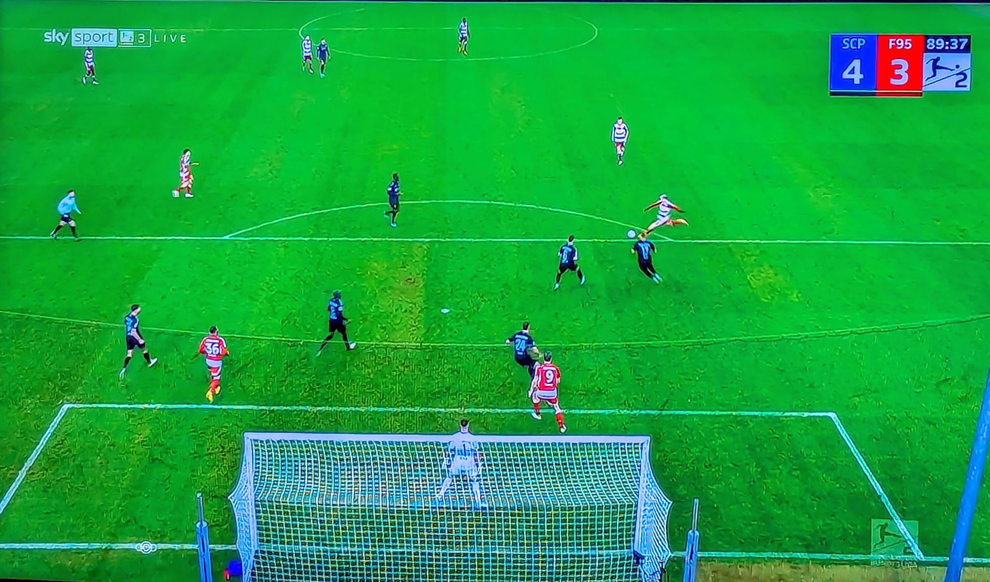 Paderborn vs F95: Aber wenigstens noch das 4:3 (Screenshot Sky)