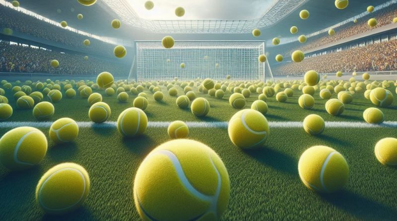 Symbolbild: Tennisball-Proteste (generiert mit DAll-E)
