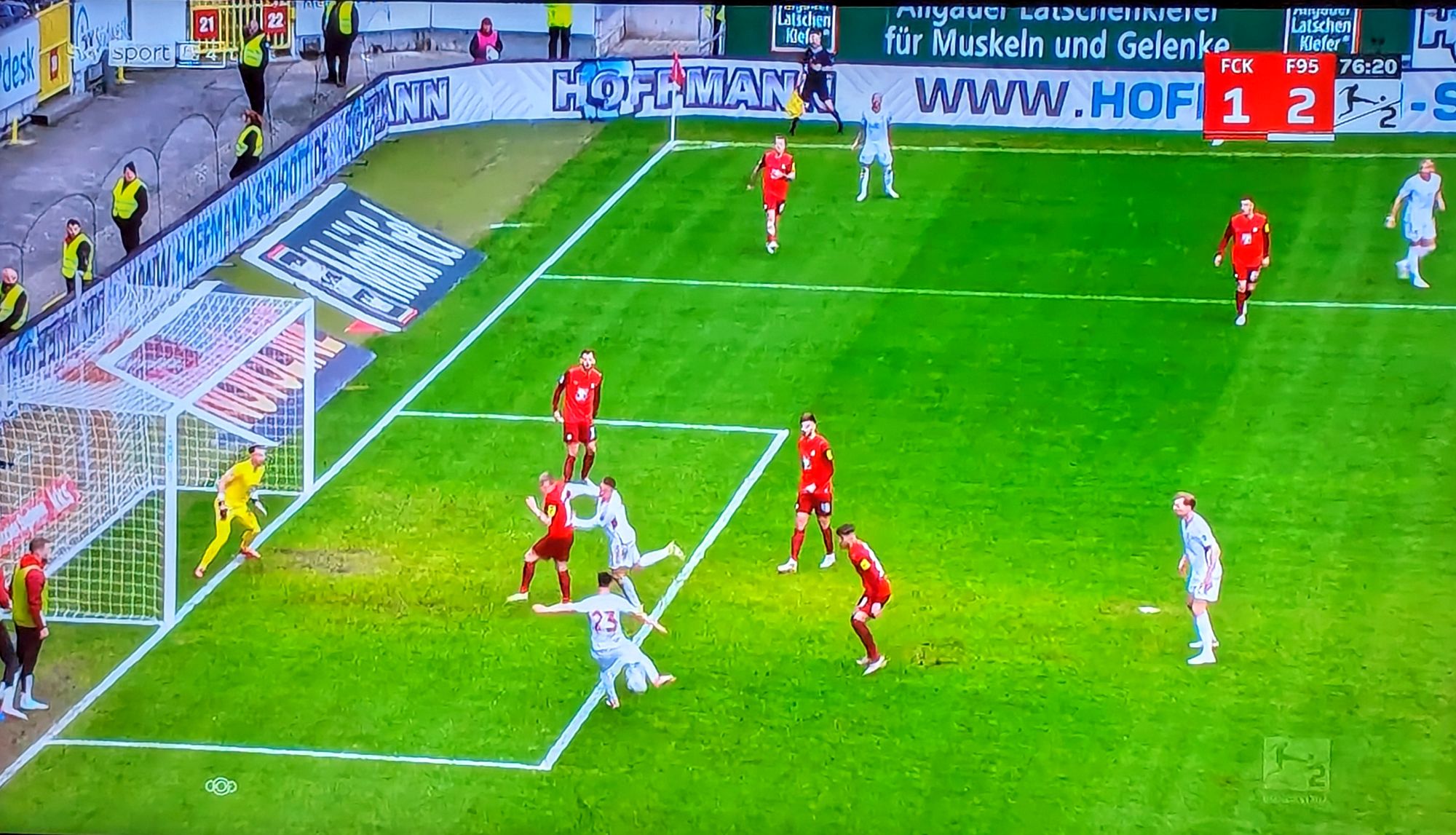 Kaiserslautern vs F95: Zimbo + Shinta = 2:1 (Screenshot Sky)