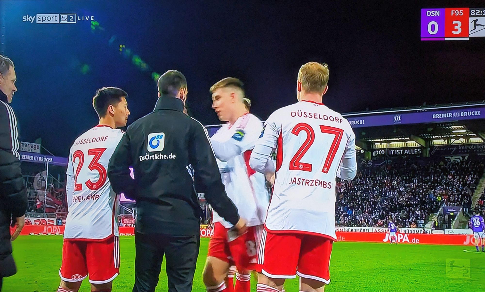 Osnabrück vs F95: Appelkamp und Jastrzembski kommen (Screenshot Sky)