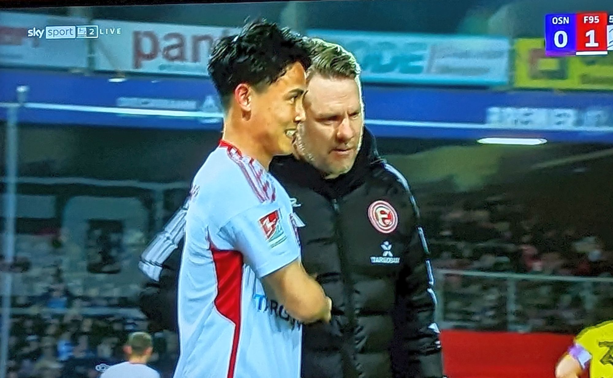 Osnabrück vs F95: Taka Uchino freut sich auf seinen Einsatz (Screenshot Sky)