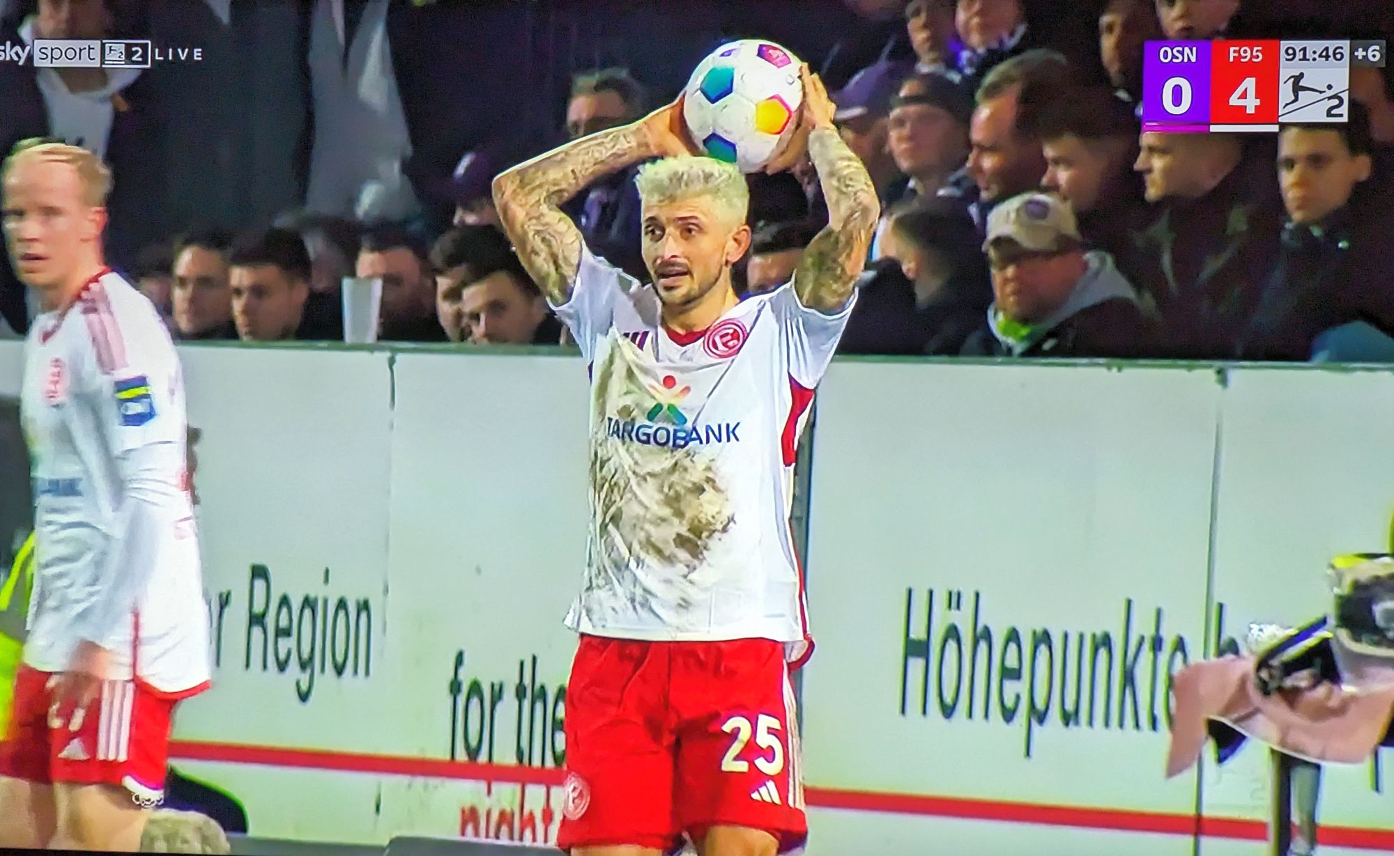 Osnabrück vs F95: Blond steht Zimbo nicht so gut (Screenshot Sky)