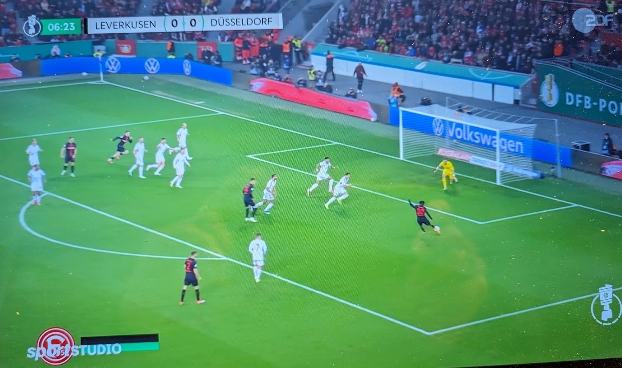Leverkusen vs F95: Das 1:0 in der 8. Minute (Foto: FP)