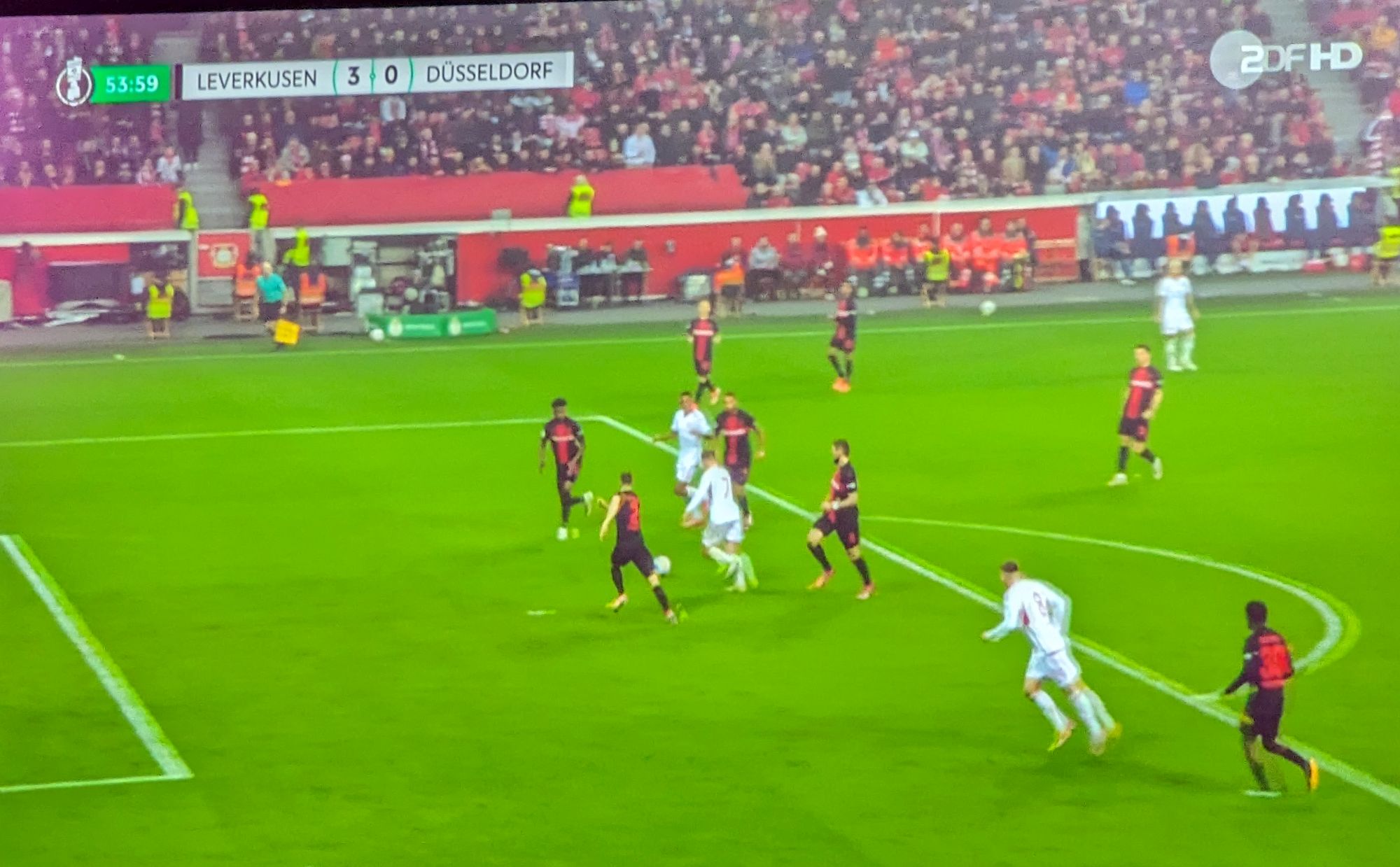 Leverkusen vs F95: Fortuna hatte die letzte Chance im Spiel (Foto: FP)