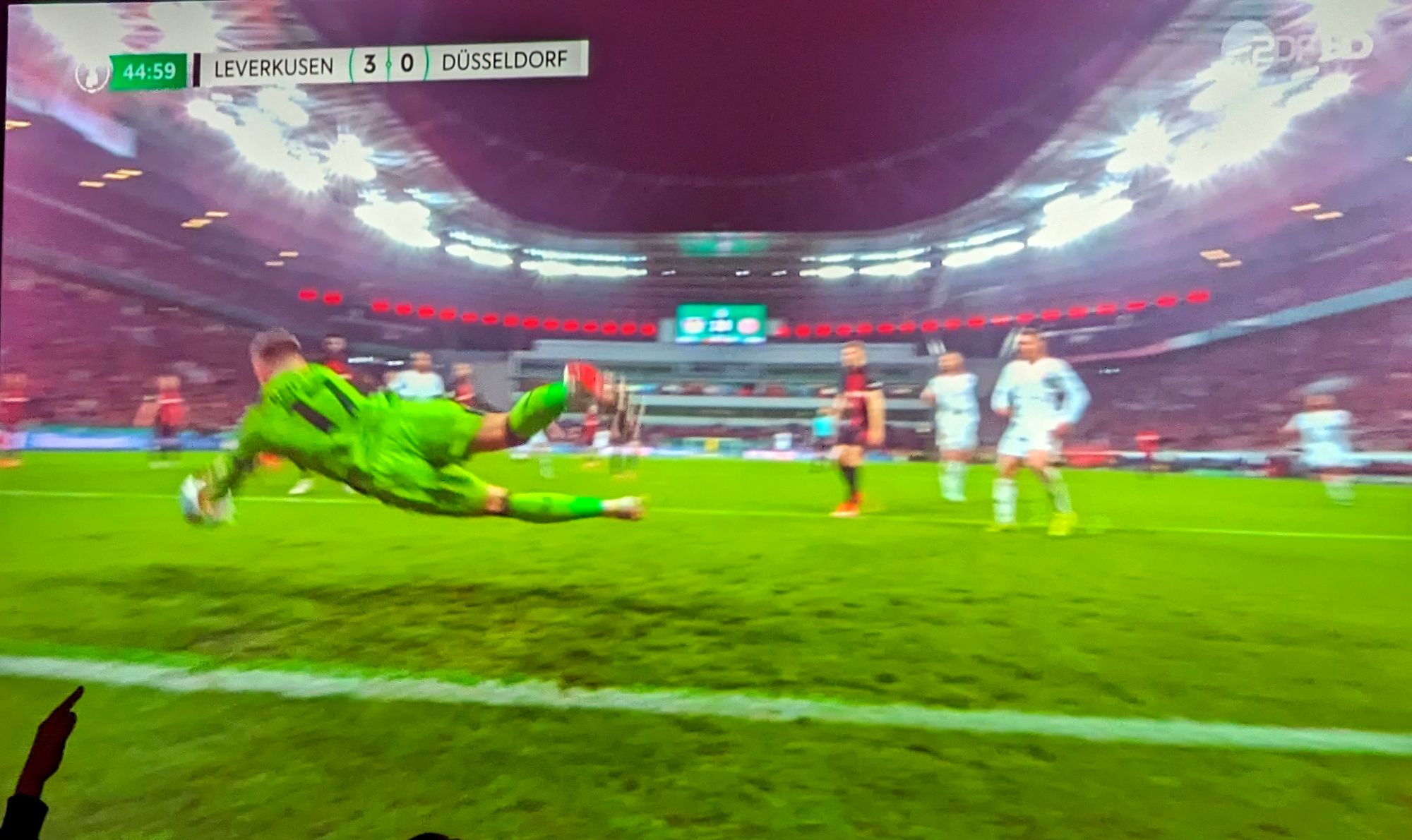 Leverkusen vs F95: Eine von drei Chancen der Fortuna (Foto: FP)