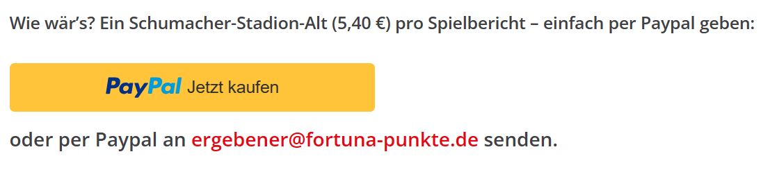 Unter jedem Vor- und Spielbericht gibt es den Spendier-Button.