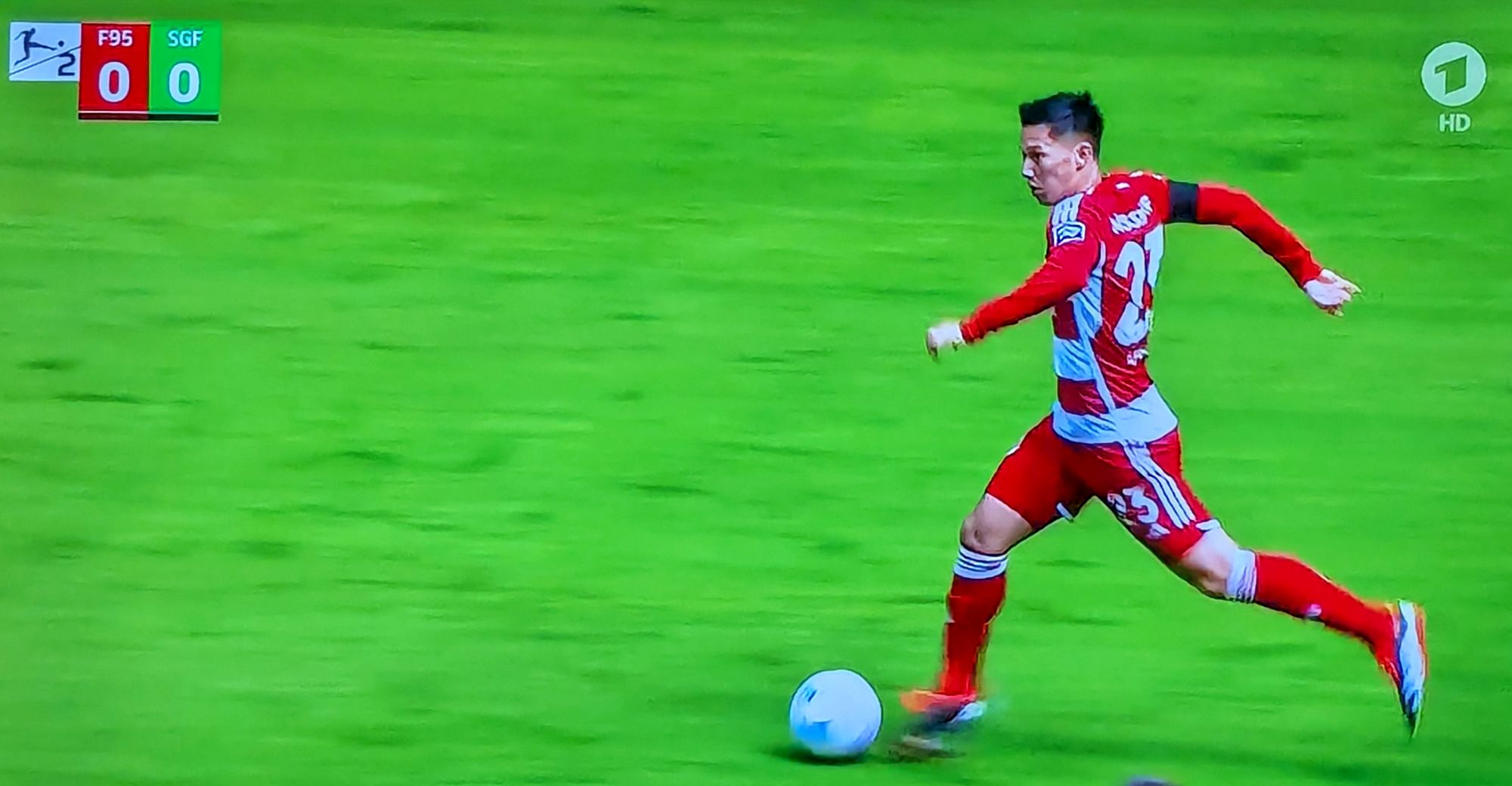 F95 vs Fürth: Shinta Appelkamp, Mann des Spiels (Screenshot ARD)