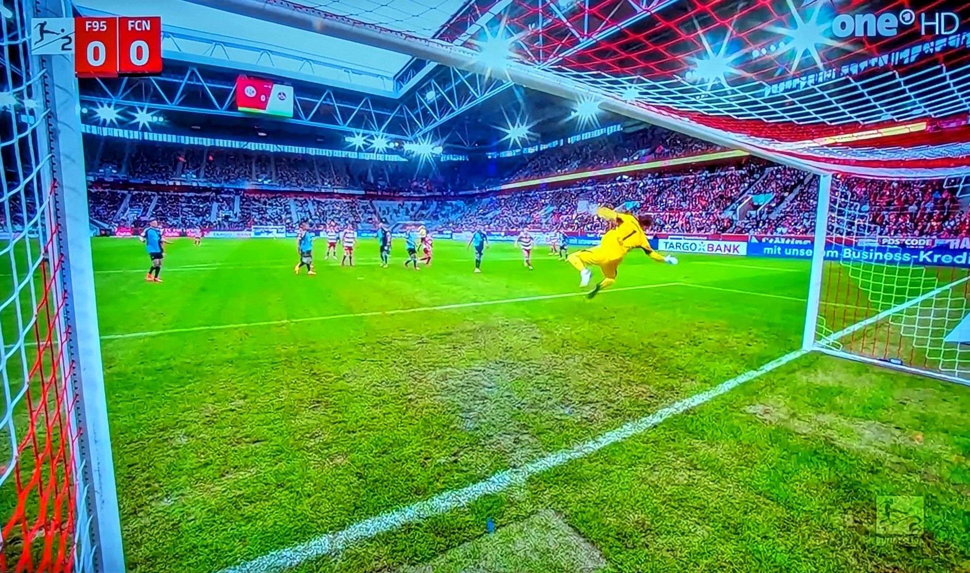 F95 vs Nürnberg: Der tolle FCN-Keeper (Screenshot ARD)