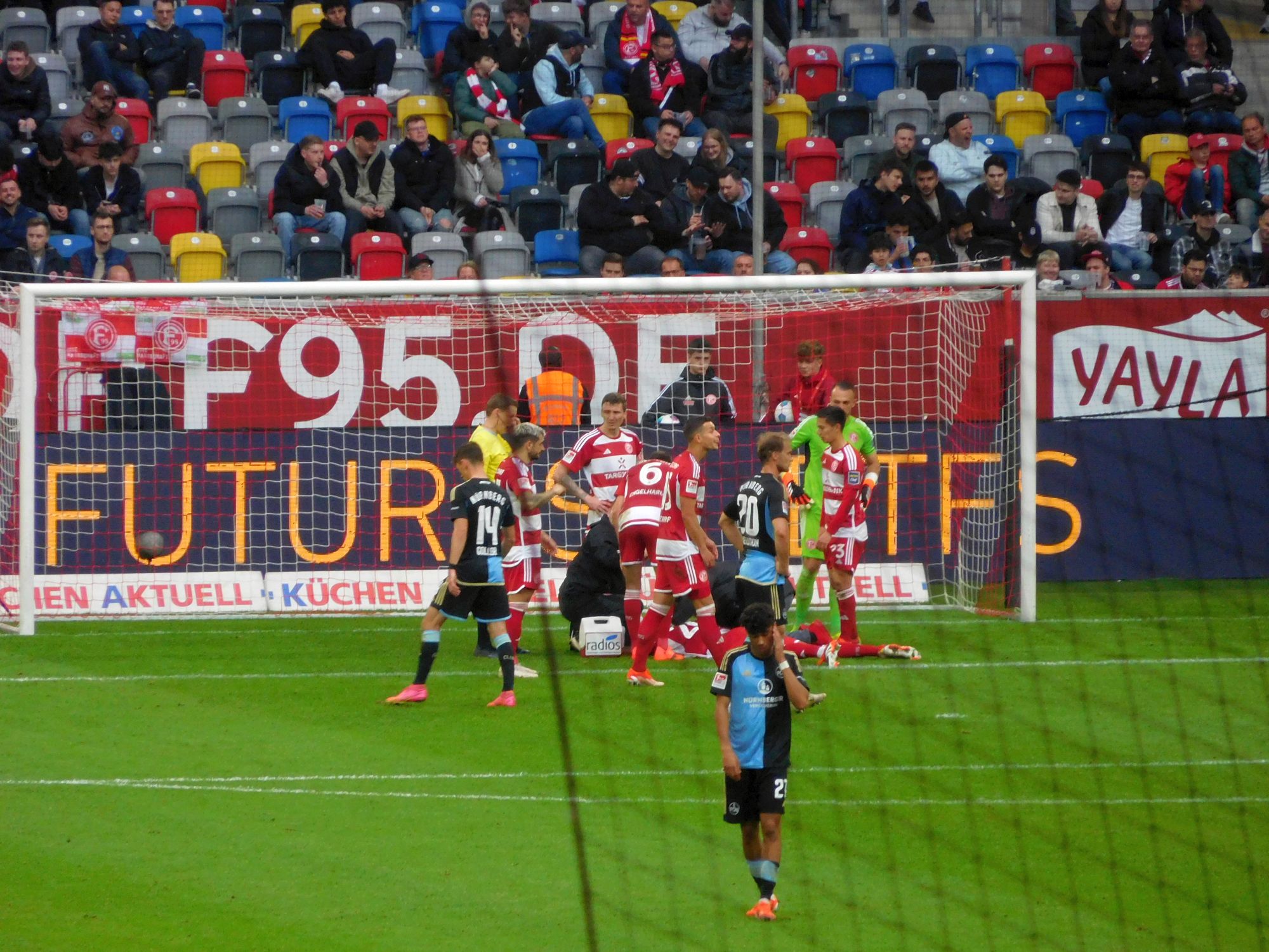 F95 vs Nürnberg: Siebert am Boden (Foto: FP)