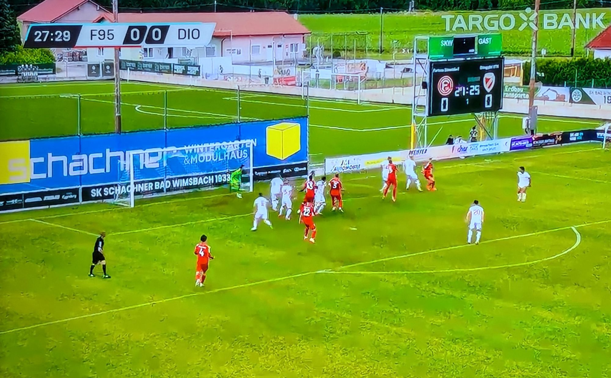 F95 vs DVTK: Käpt'n Hoffmann macht das 1:0 (Screenshot f95.tv)