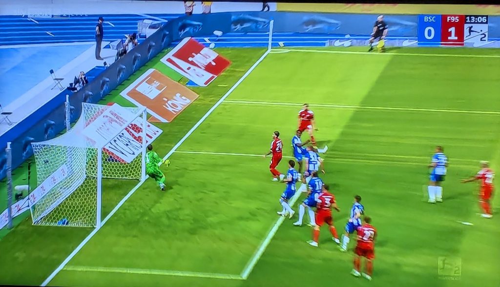 Hertha vs F95: Das wunderbare 1:0 durch Dawid Kownacki (Screenshot Sky)