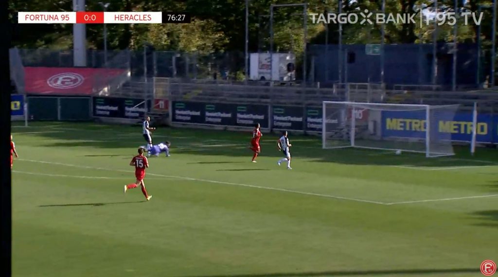 F95 vs Almelo: Das alles entscheidende 0:1 (Screenshot F95.tv)