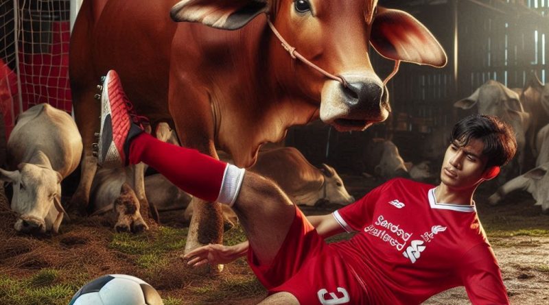 Von Fußballern und roten Bullen (gemacht mit DALL-E)