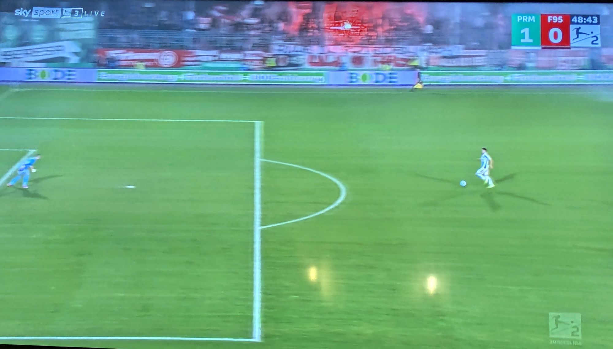 Münster vs F95: Konter ohne Abschluss (Screenshot Sky)