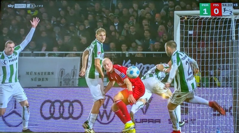 Münster vs F95: Kurz vor Schluss (Screenshot Sky)