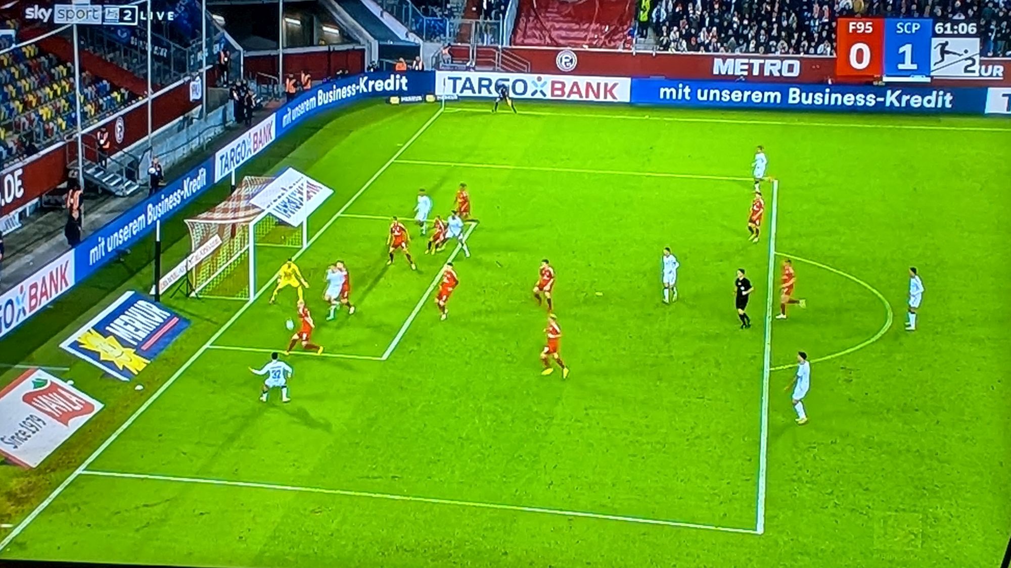 F95 vs Paderborn:  Das Tor für den SCP  (Screenshot Sky)