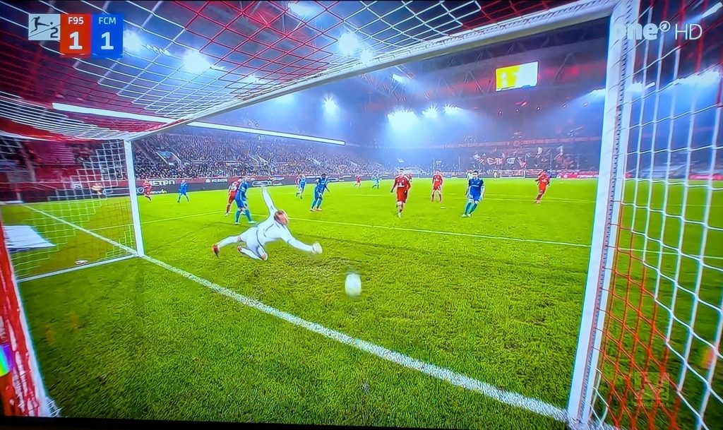 F95 vs Magdeburg: Das schöne 1:1 (Screenshot ARD)