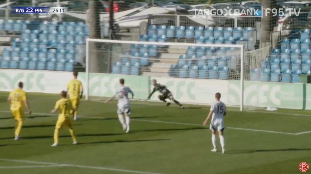 Bodø/Glimt vs F95: Irgendwer schießt irgendwie den Ausgleich (Screenshot f95.tv)