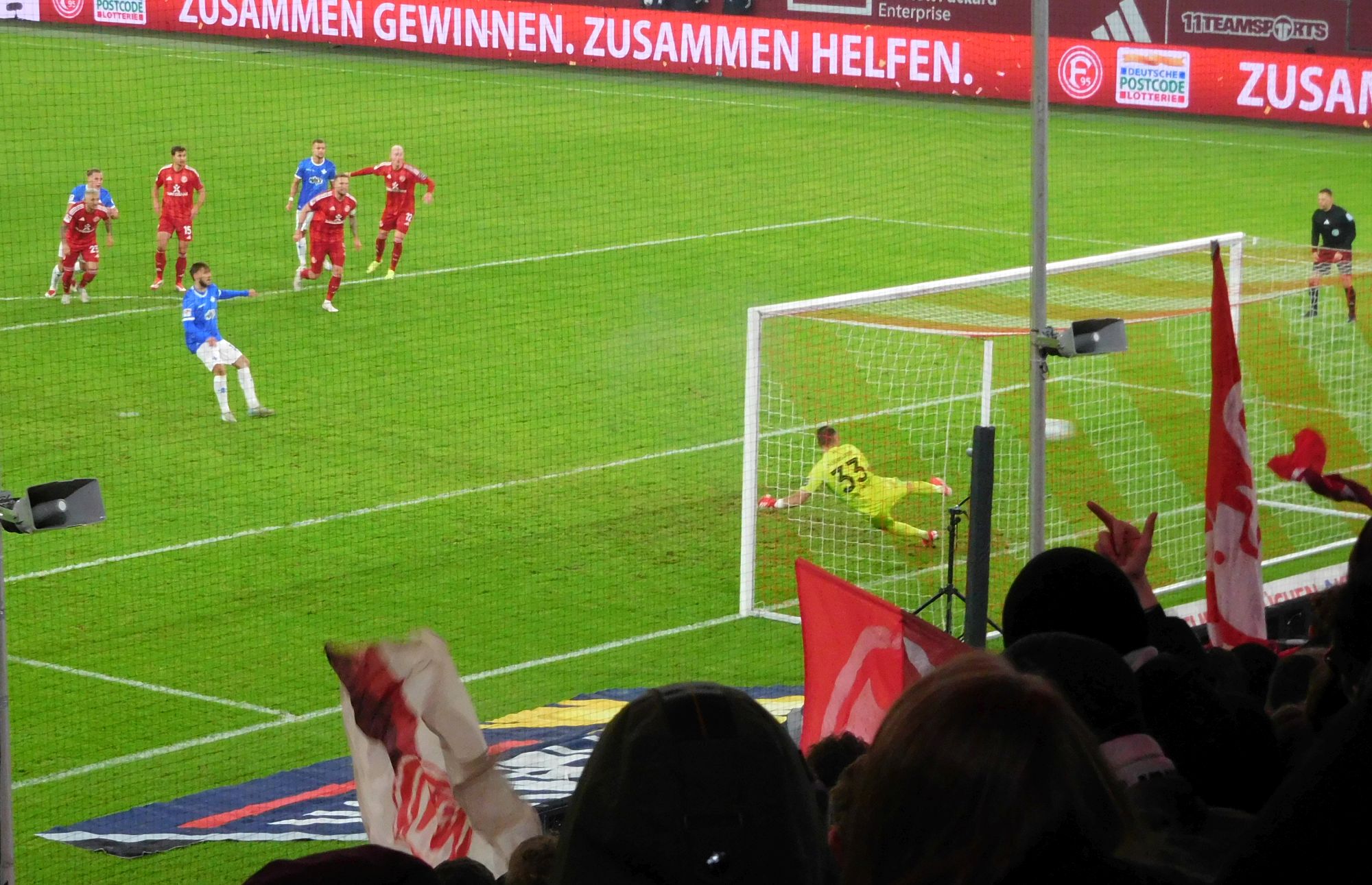 F95 vs Darmstadt: Der Elfer zum 2:1 (Foto: FP)