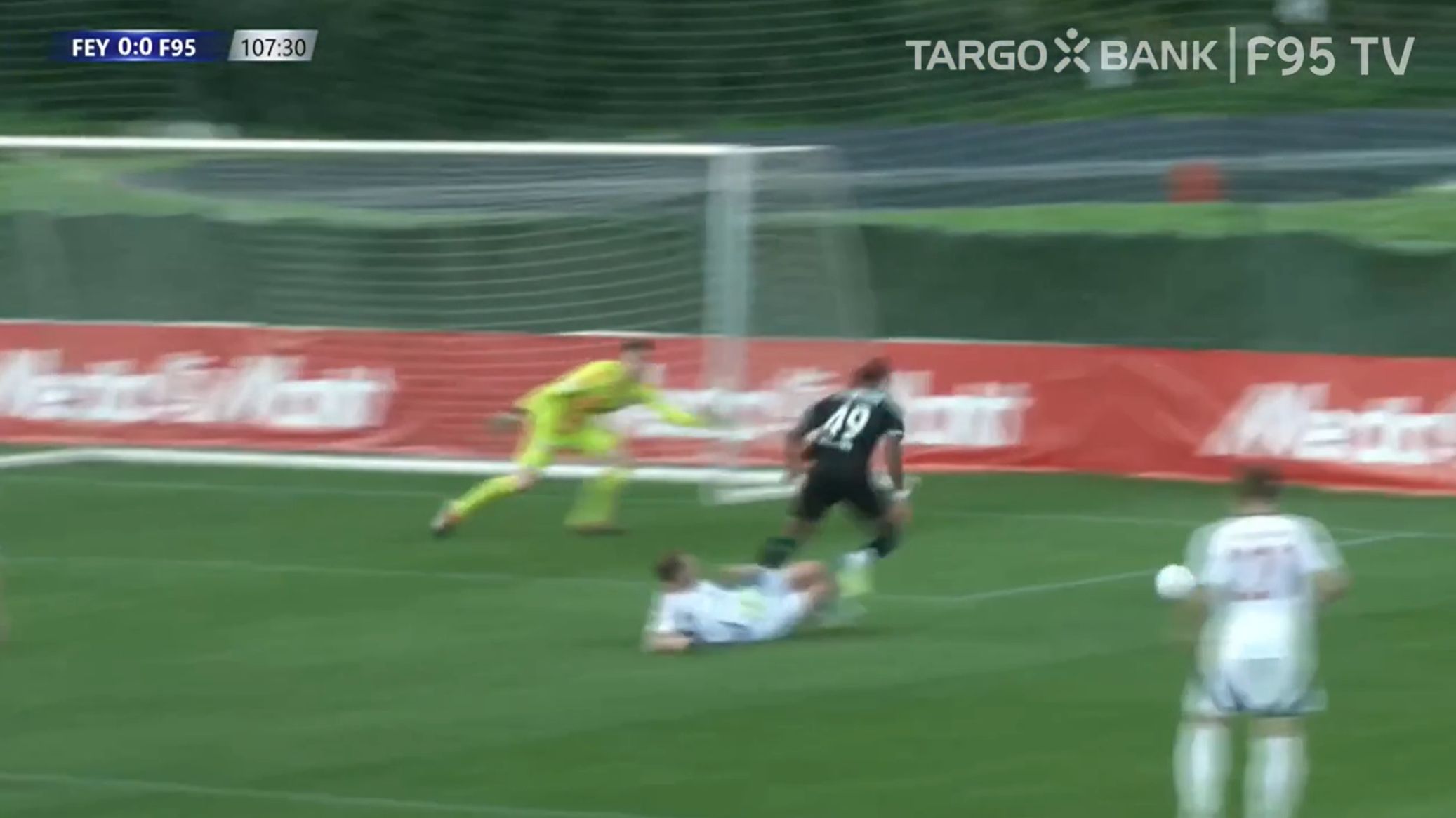 Feyenoord vs F95: Den Elfer konnte Schocki nicht halten (Screenshot f95.tv)