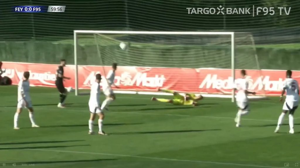 Feyeboord vs F95: Kastenmaier mal wieder bester Fortuna (Screenshot f95.tv)