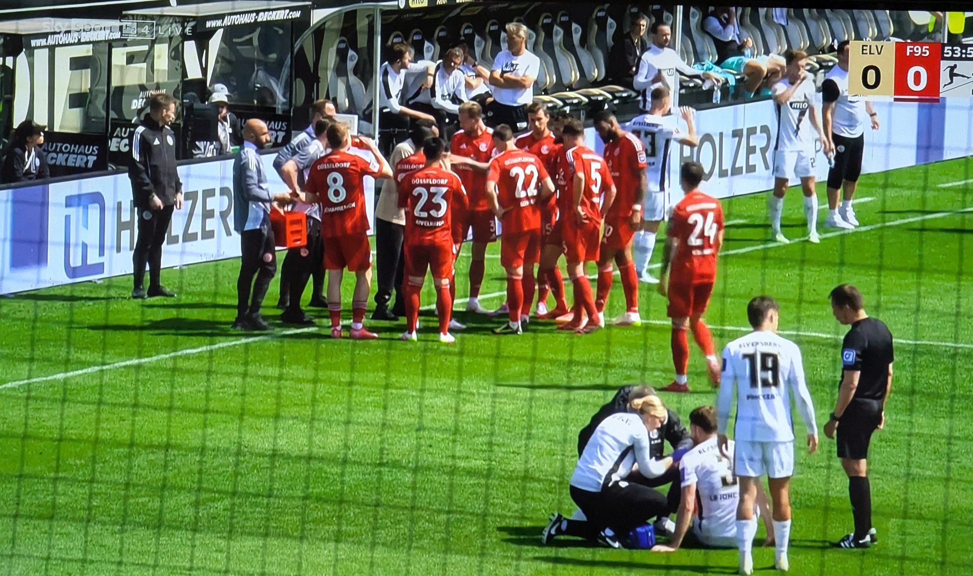 Elversberg vs F95: Trinkpause mit Anweisungen (Screenshot Sky)